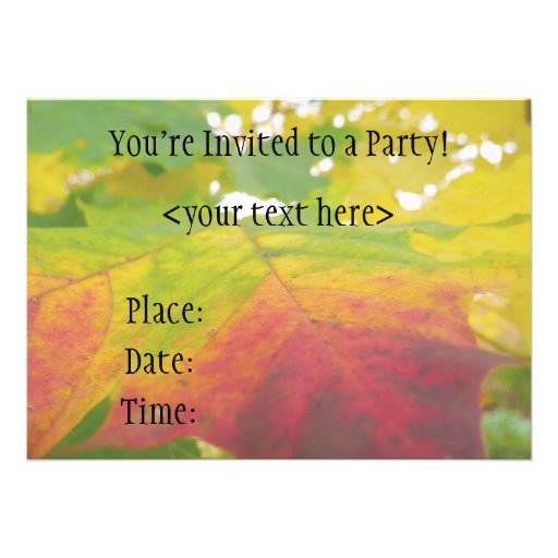 Maple Leaf Party Invitation