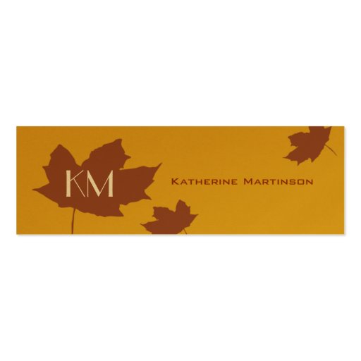 Maple Leaf Skinny Card Business Card Templates (front side)