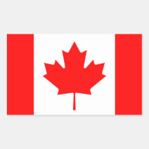 Maple Leaf Symbol Rectangle Sticker