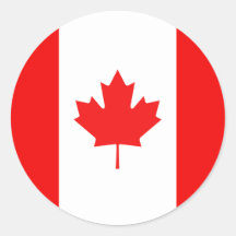 Maple Leaf Symbol Round Sticker