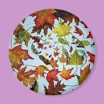 Maple Leaf Vortex painting magnets