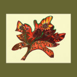 Maple Leaf with Sunflowers Postcard postcards