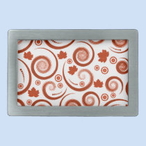 Maple Leaves and Swirls belt buckles