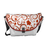 Maple Leaves and Swirls rickshaw messenger bags