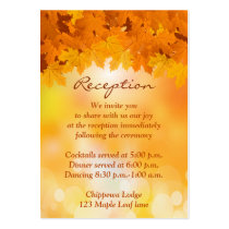 Maple Leaves Autumn Splendor Enclosure Card business cards