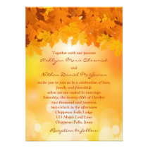 Maple Leaves Autumn Splendor Wedding Invitation invitations