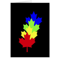 Maple Leaves - Canada Card