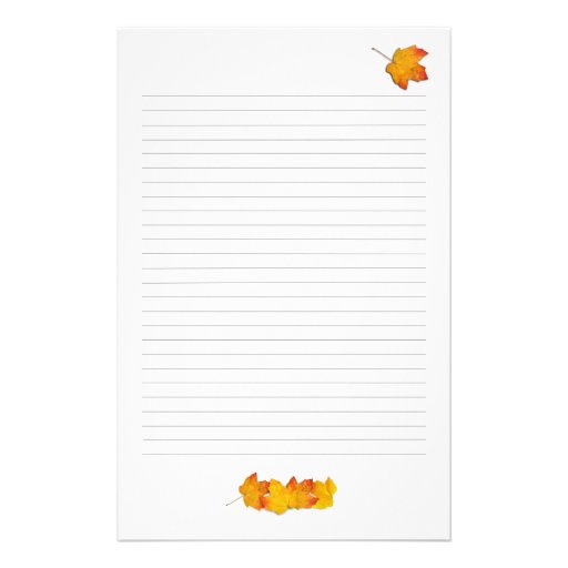 Autumn writing paper