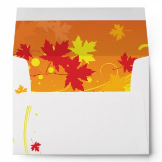Maple leaves in fall colors custom envelope envelope