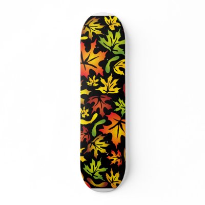 maple leaves skate decks by VioDeSign