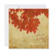 Maple Leaves, Vintage Fall Wedding Invitations invitation