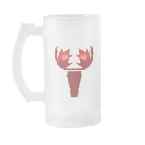 Maple Moose Frosted Glass Mug
