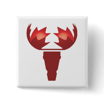 Maple Moose Square Button