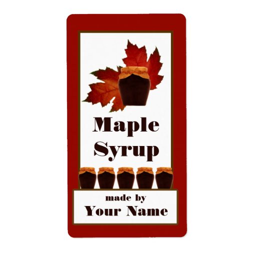 Maple Syrup Jar Label | Zazzle