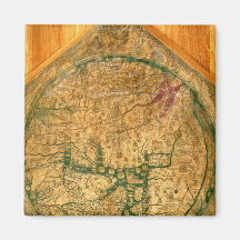 Mappa Mundi, c.1290 Fridge Magnets