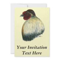 Mapuche Huastec Rooster Personalized Invitations