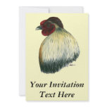 Mapuche Huastec Rooster Personalized Invitations