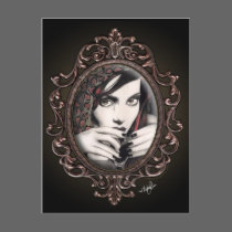 "Mara" Martini Tears Gothic Fantasy Postcard