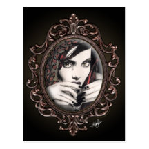 "Mara" Martini Tears Gothic Fantasy Postcard