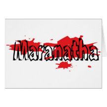 Maranatha 5 noir taches rouges cards