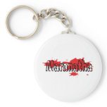 Maranatha 5 noir taches rouges key chain