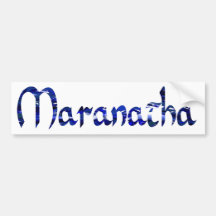 Maranatha Effet bleu Bumper Sticker