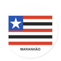 Maranhão, Brazil Flag Round Stickers