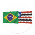 Maranhão & Brazil Waving Flags stickers by Vexillophile Maranhão & Brazil Waving Flags stickers