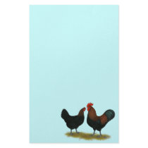 Marans Black Copper Custom Stationery