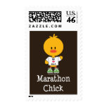 Marathon Chick Peace Love 26.2 Postage Stamps