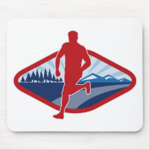 Marathon cross country road runner jogger fitness mousepads