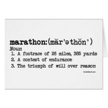 Marathon Definition Good Luck Cards