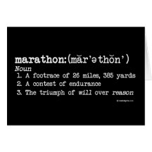Marathon Definition Greeting Card