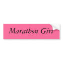 Marathon Girl bumper stickers by kwit35 Marathon Girl bumper stickers