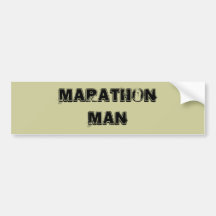 MARATHON MAN BUMPER STICKERS