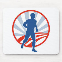 Marathon road runner jogger fitness mousepad