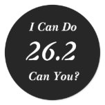 Marathon Runner 26.2 Sticker  (Black)