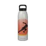 Marathon Runner Athlete Running Finish Line Water Bottle