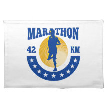 Marathon Runner Athlete Running Placemats