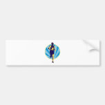 Marathon runner running race retro bumper sticker