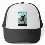 marathon runner silhouette running hats