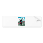 marathon runner silhouette running triahlon bumper sticker