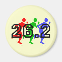 Marathon runners fridge magnet