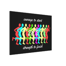 marathon stretched canvas print