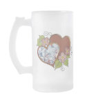 Marble-002 Chocolate Brown &amp; Sky Blue Coffee Mug