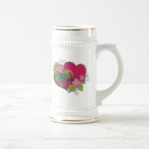 Marble-005 Ruby Red Mugs
