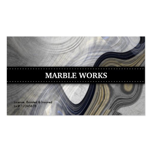 Marble Abstract Kitchen Remodeling Business Card Template (front side)