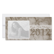 Marble Look Graduation Announcement Photo Cards
