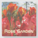 Marble Stone coasters Rose Garden Red Roses Stone Coaster