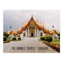 Marble Temple of Gold over Khmer Lion Bangkok Card Postcards at  Zazzle